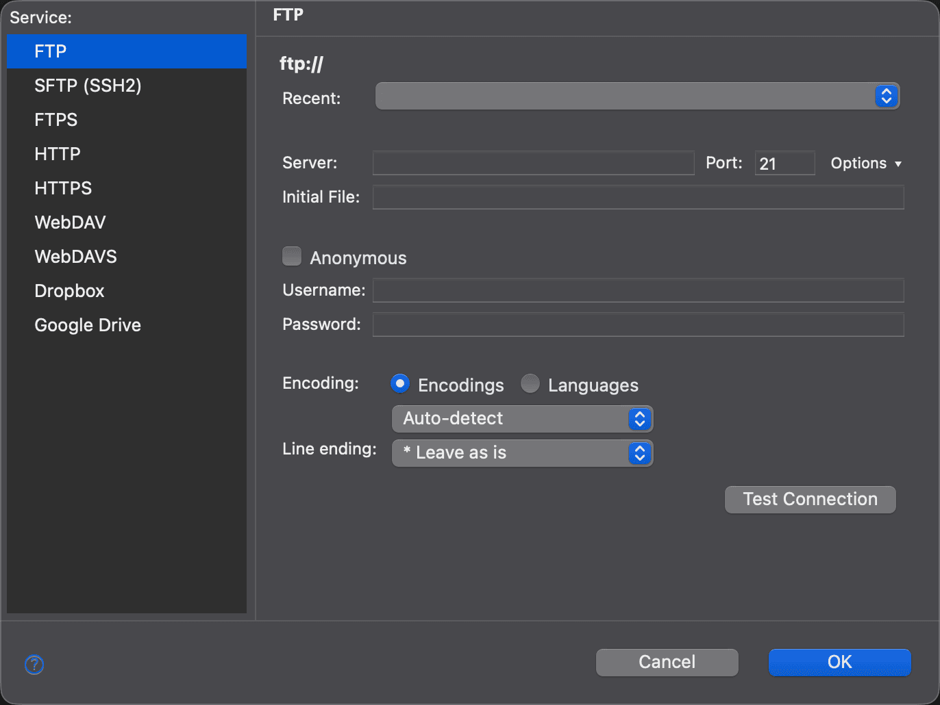 Remote file dialog