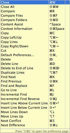 Text editor key bindings 1