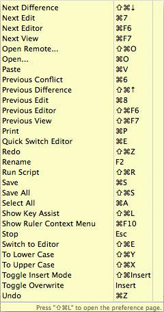 Text editor key bindings 2